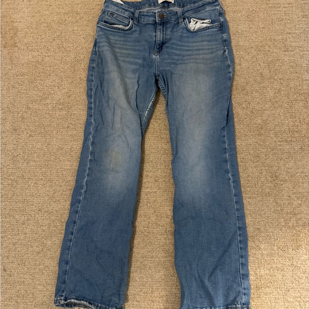 Stylish Blue Straight Leg Women's Jeans